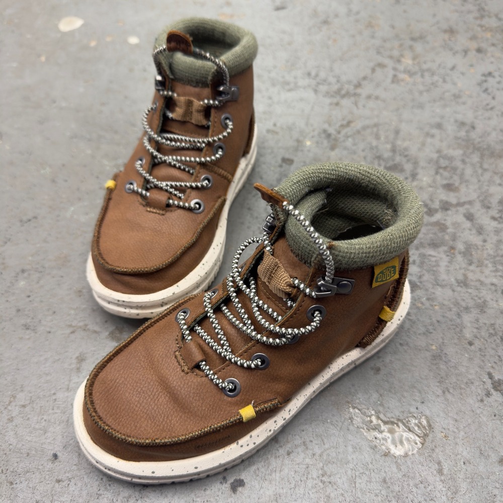 Hey Dude Bradley Boot Youth Brown Olive Green Toddler Size 12 Chukka Boots